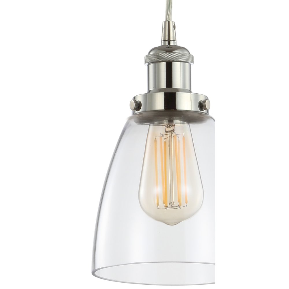 Cleo Adjustable Metal/Glass Led Pendant