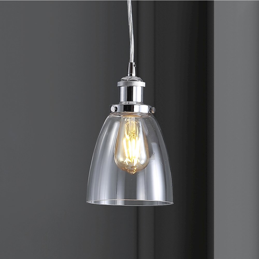 Cleo Adjustable Metal/Glass Led Pendant