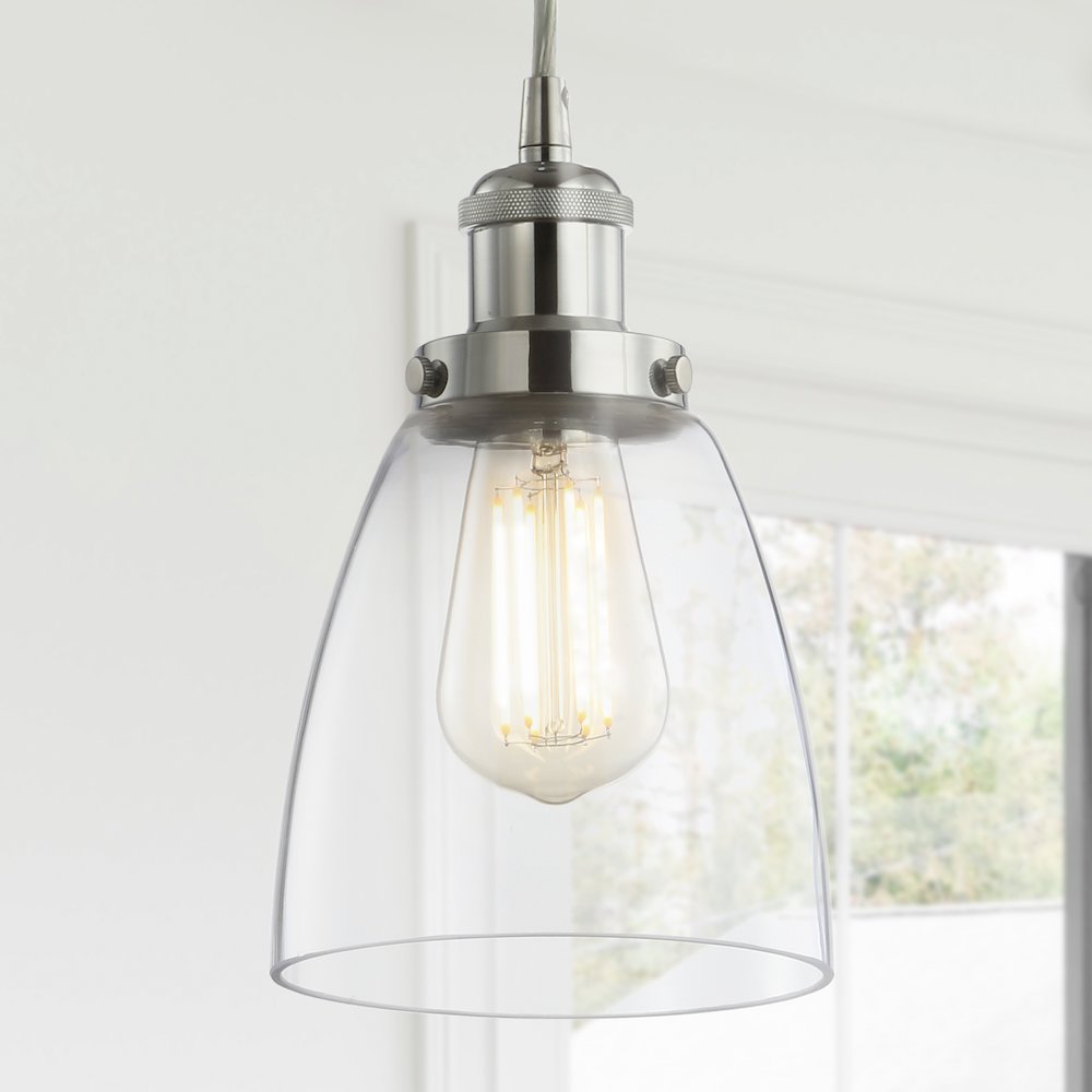 Cleo Adjustable Metal/Glass Led Pendant