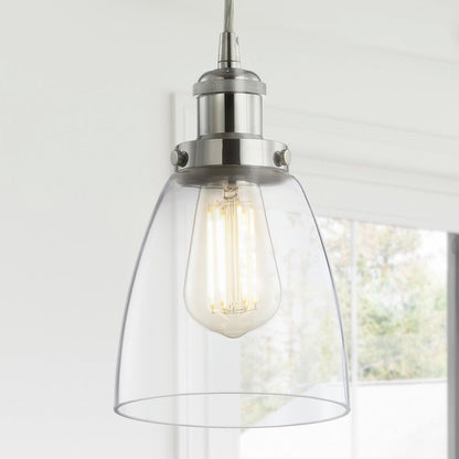 Cleo Adjustable Metal/Glass Led Pendant