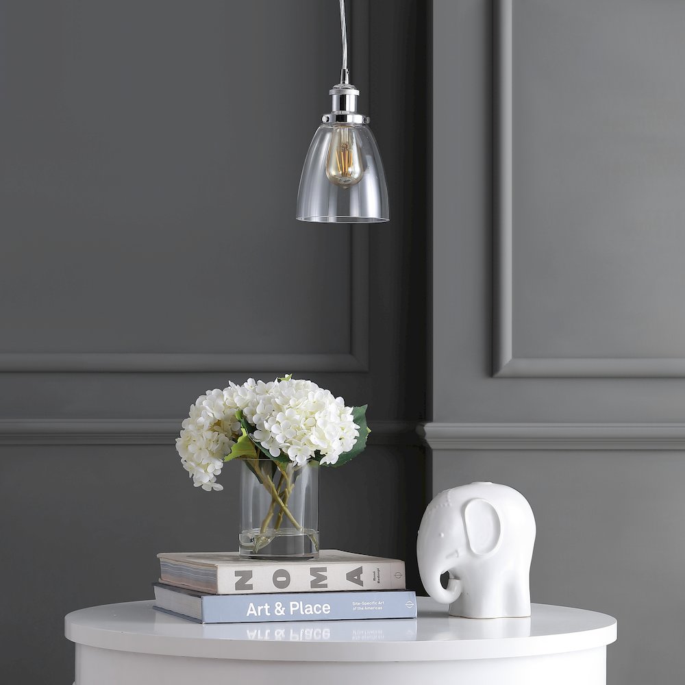 Cleo Adjustable Metal/Glass Led Pendant