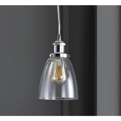 Cleo Adjustable Metal/Glass Led Pendant