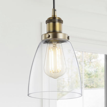 Cleo Adjustable Metal/Glass Led Pendant