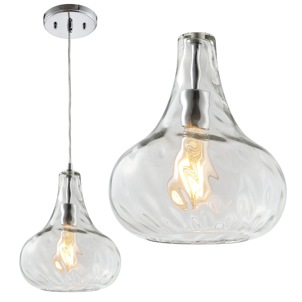 Ferano Adjustable Metal/Glass Led Pendant