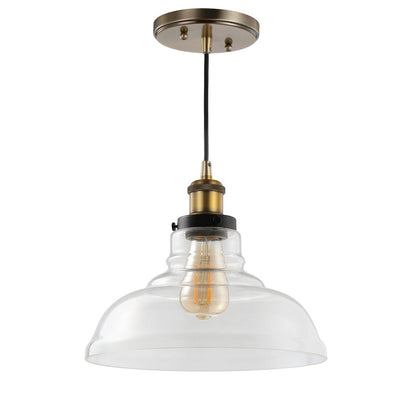 Litchfield Farmhouse Metal/Glass Led Pendant