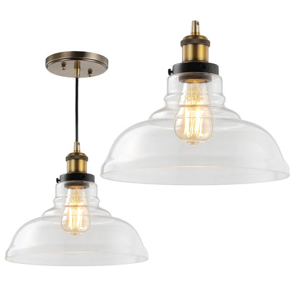 Litchfield Farmhouse Metal/Glass Led Pendant