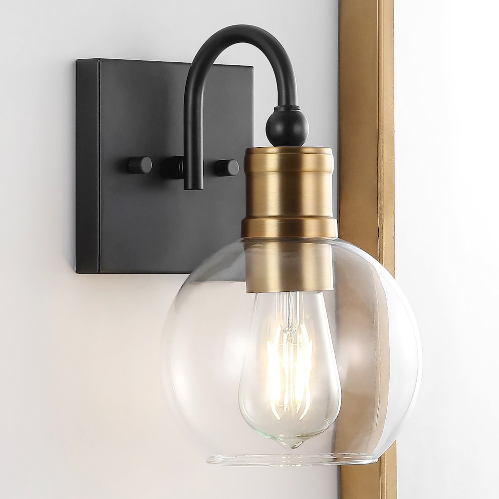 Marais Iron/Glass Rustic Vintage Led Vanity Light