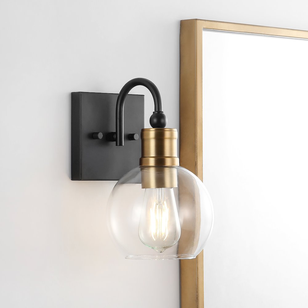 Marais Iron/Glass Rustic Vintage Led Vanity Light