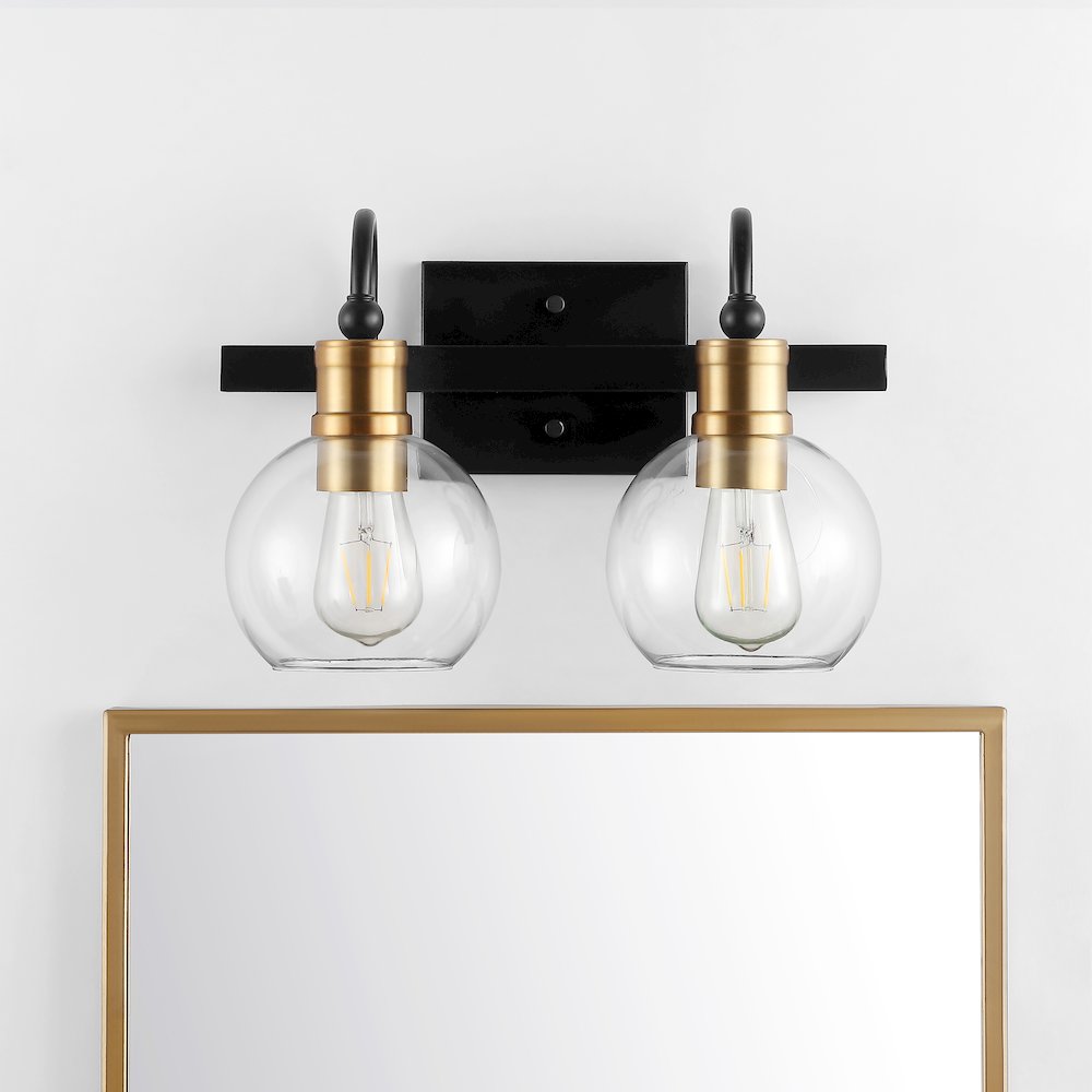 Marais Iron/Glass Rustic Vintage Led Vanity Light