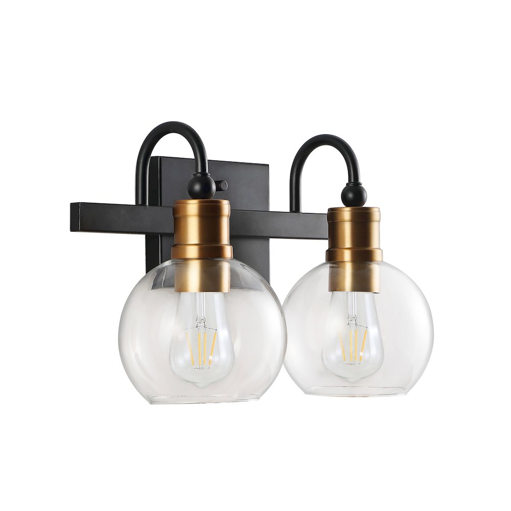 Marais Iron/Glass Rustic Vintage Led Vanity Light