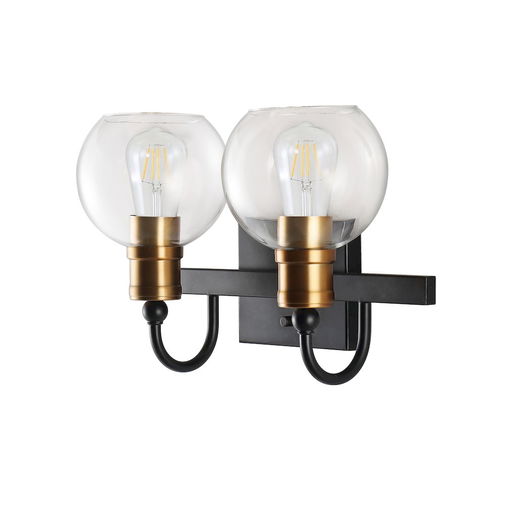 Marais Iron/Glass Rustic Vintage Led Vanity Light