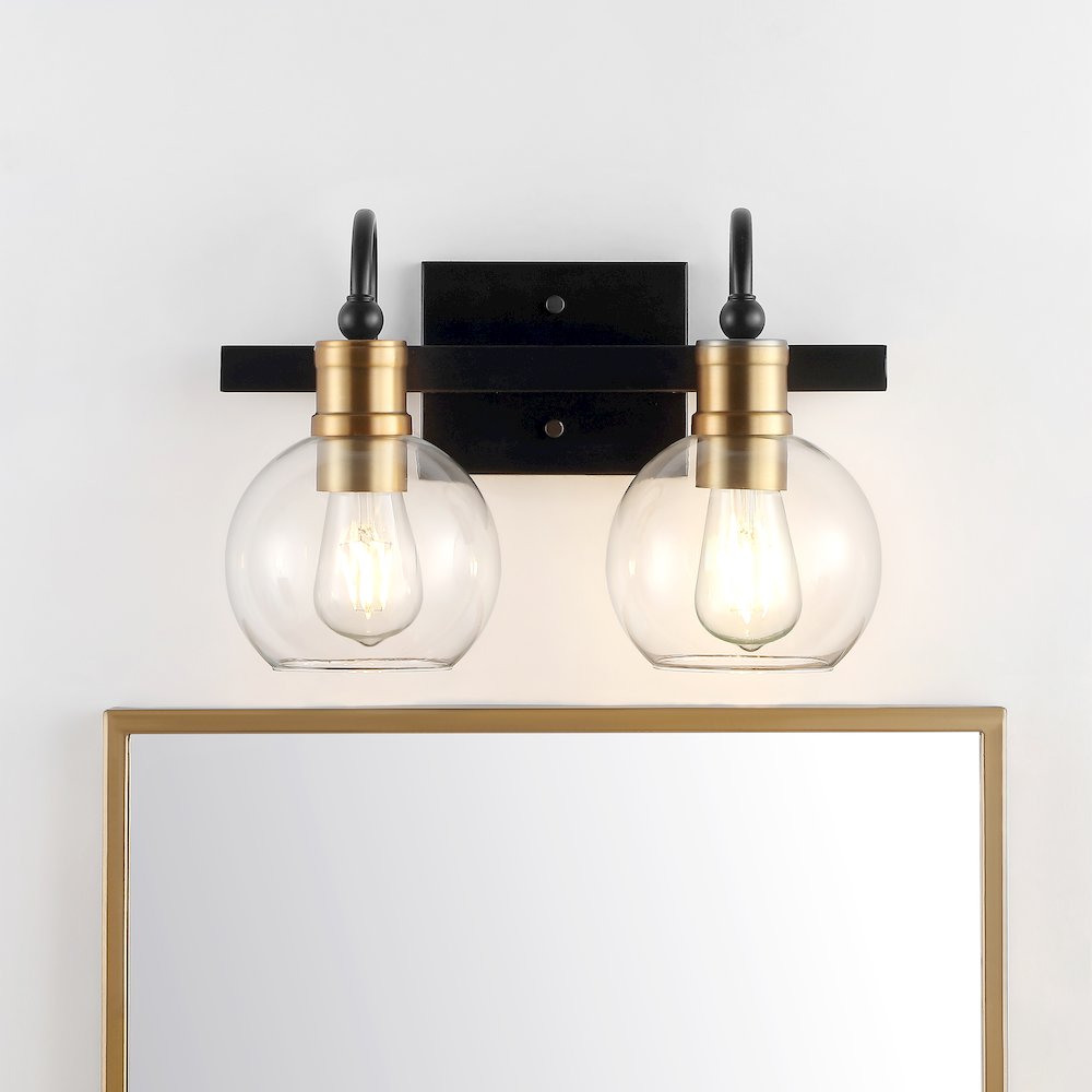 Marais Iron/Glass Rustic Vintage Led Vanity Light