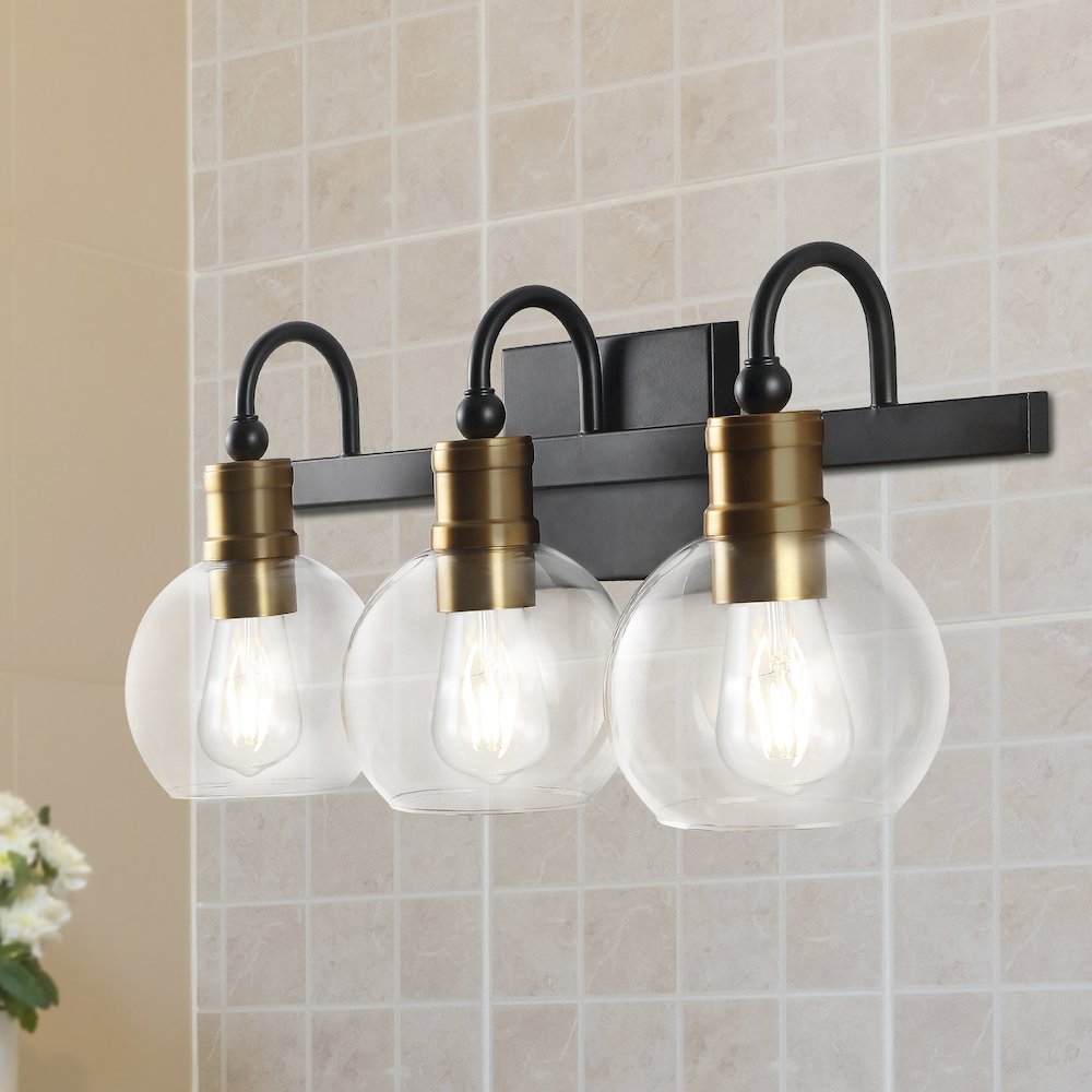 Marais Iron/Glass Rustic Vintage Led Vanity Light