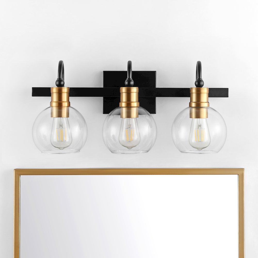 Marais Iron/Glass Rustic Vintage Led Vanity Light