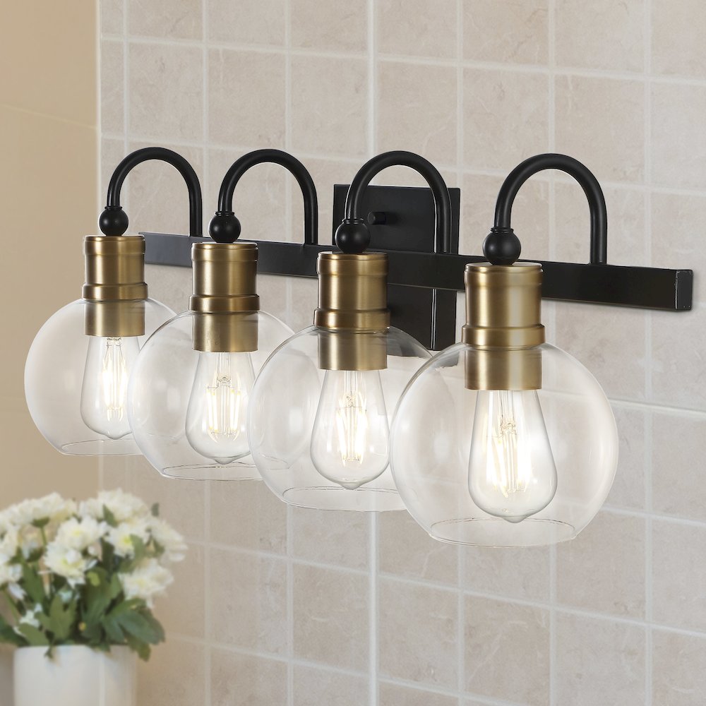 Marais Iron/Glass Rustic Vintage Led Vanity Light