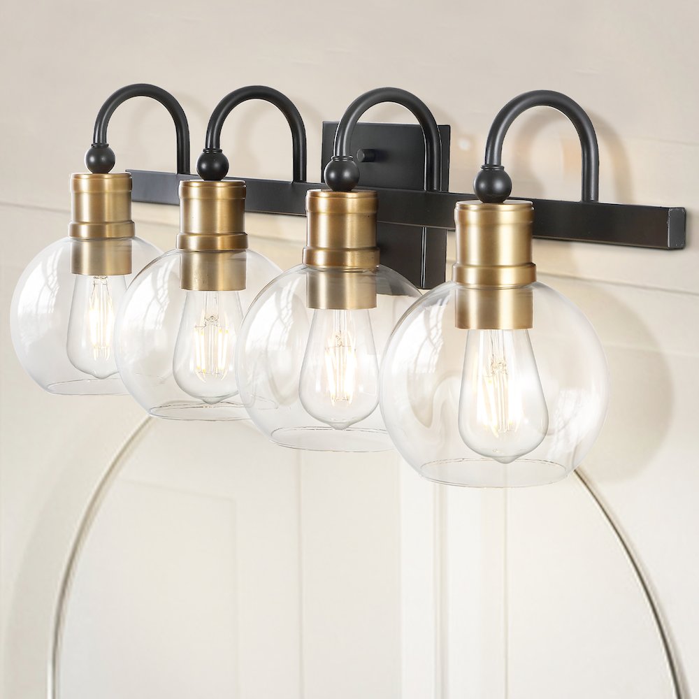 Marais Iron/Glass Rustic Vintage Led Vanity Light