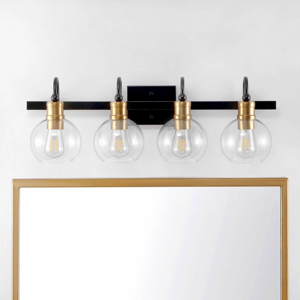 Marais Iron/Glass Rustic Vintage Led Vanity Light
