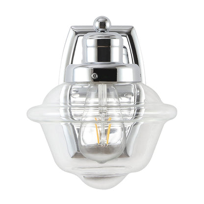 Orleans Iron/Glass Schoolhouse Led Vanity Light