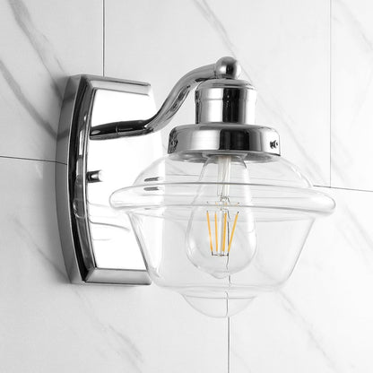 Orleans Iron/Glass Schoolhouse Led Vanity Light