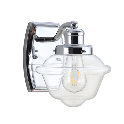 Orleans Iron/Glass Schoolhouse Led Vanity Light