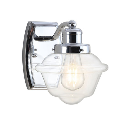 Orleans Iron/Glass Schoolhouse Led Vanity Light