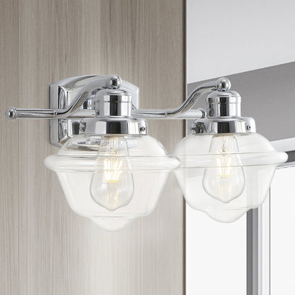 Orleans Iron/Glass Schoolhouse Led Vanity Light