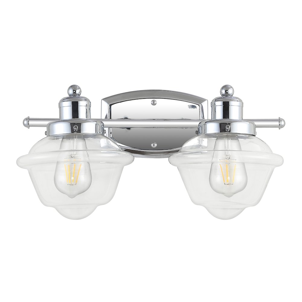 Orleans Iron/Glass Schoolhouse Led Vanity Light