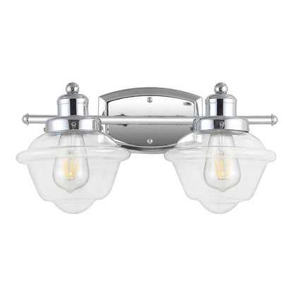 Orleans Iron/Glass Schoolhouse Led Vanity Light