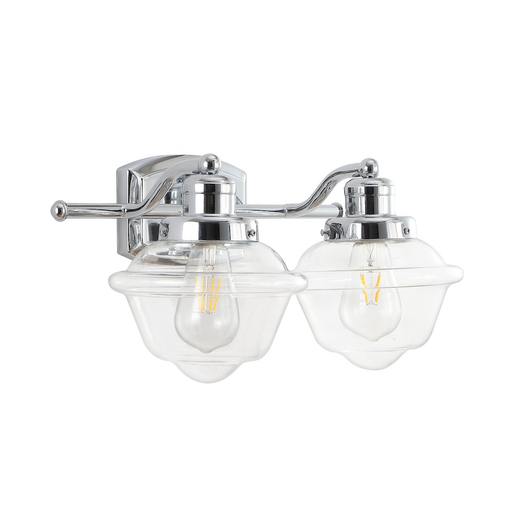 Orleans Iron/Glass Schoolhouse Led Vanity Light