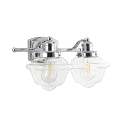 Orleans Iron/Glass Schoolhouse Led Vanity Light