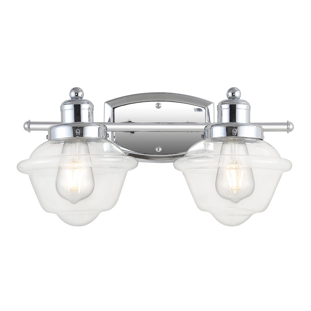 Orleans Iron/Glass Schoolhouse Led Vanity Light