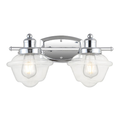 Orleans Iron/Glass Schoolhouse Led Vanity Light