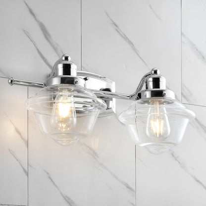 Orleans Iron/Glass Schoolhouse Led Vanity Light