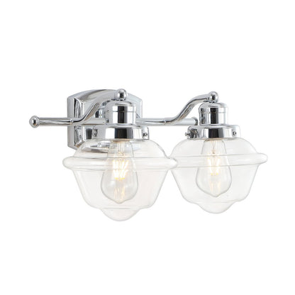 Orleans Iron/Glass Schoolhouse Led Vanity Light