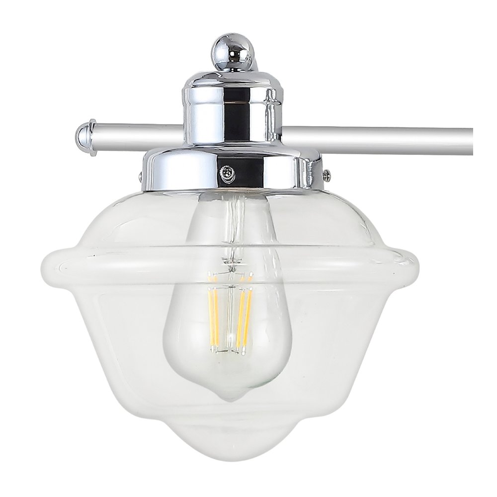 Orleans Iron/Glass Schoolhouse Led Vanity Light