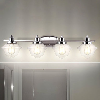 Orleans Iron/Glass Schoolhouse Led Vanity Light