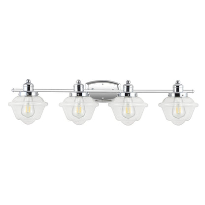 Orleans Iron/Glass Schoolhouse Led Vanity Light