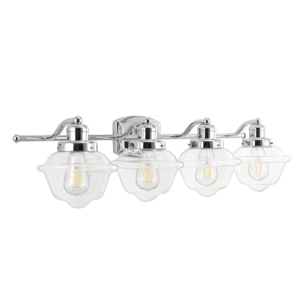 Orleans Iron/Glass Schoolhouse Led Vanity Light