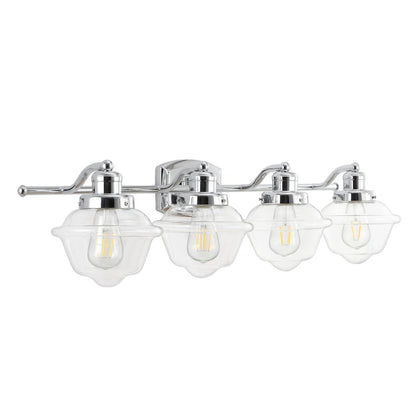 Orleans Iron/Glass Schoolhouse Led Vanity Light