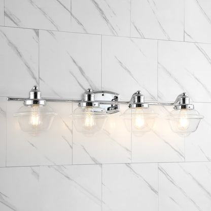Orleans Iron/Glass Schoolhouse Led Vanity Light