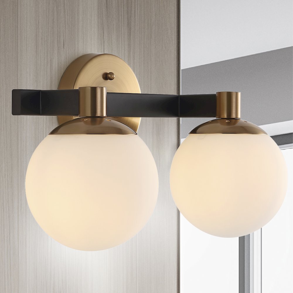 Modernist Globe Metalfrosted Glass Modern Contemporary Led Vanity