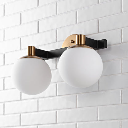 Modernist Globe Metalfrosted Glass Modern Contemporary Led Vanity