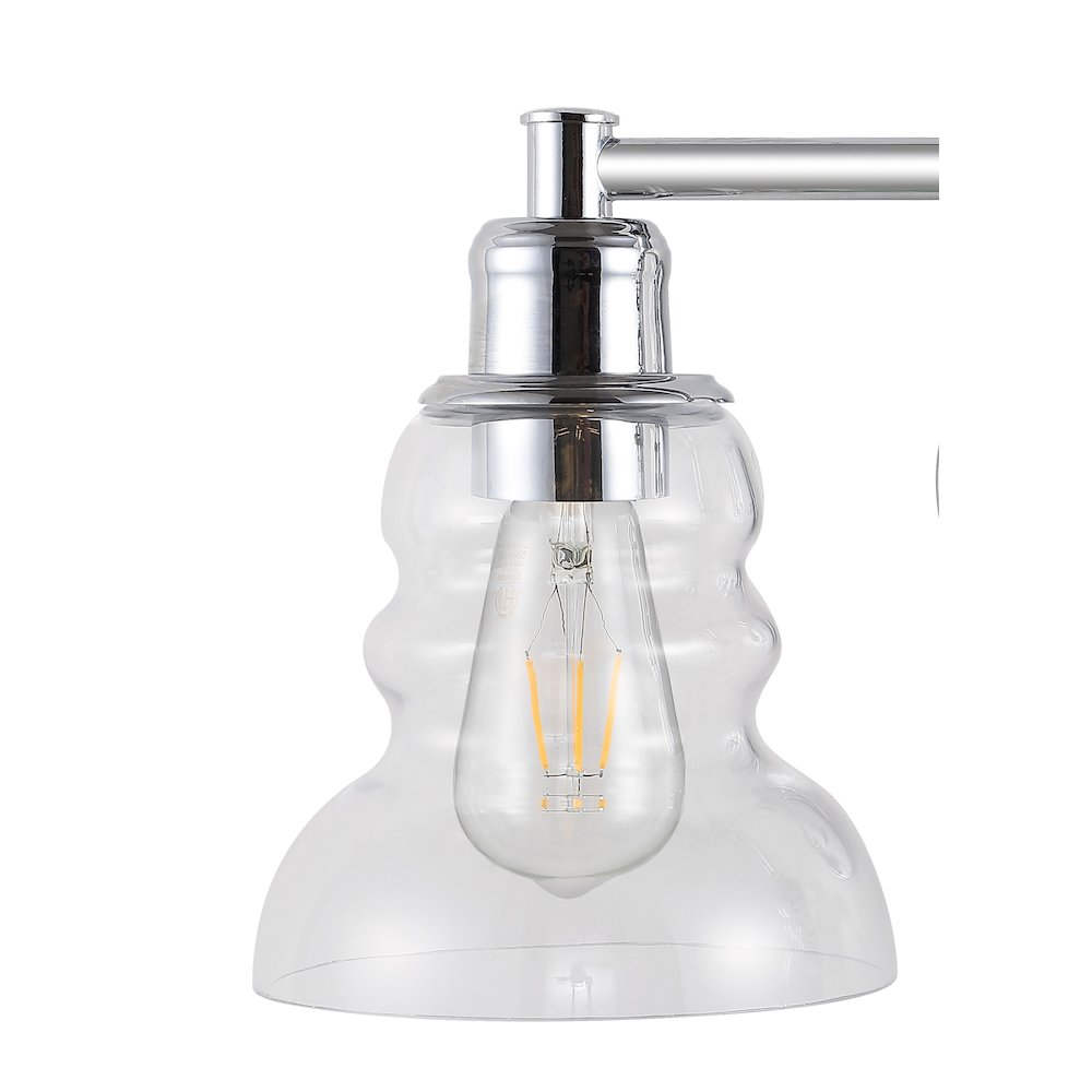 Manhattan Vintage Metal/Glass Industrial Rustic Led Vanity
