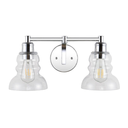 Manhattan Vintage Metal/Glass Industrial Rustic Led Vanity