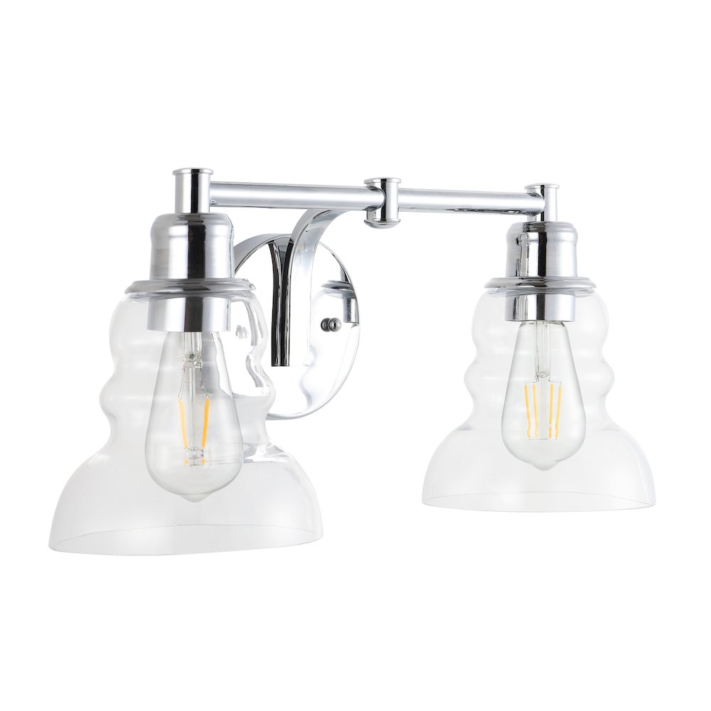 Manhattan Vintage Metal/Glass Industrial Rustic Led Vanity