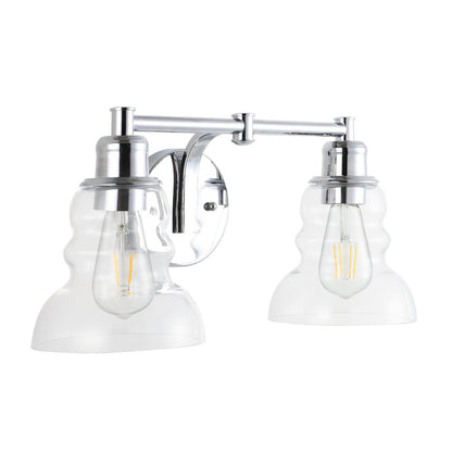 Manhattan Vintage Metal/Glass Industrial Rustic Led Vanity