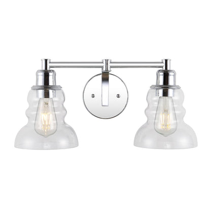 Manhattan Vintage Metal/Glass Industrial Rustic Led Vanity