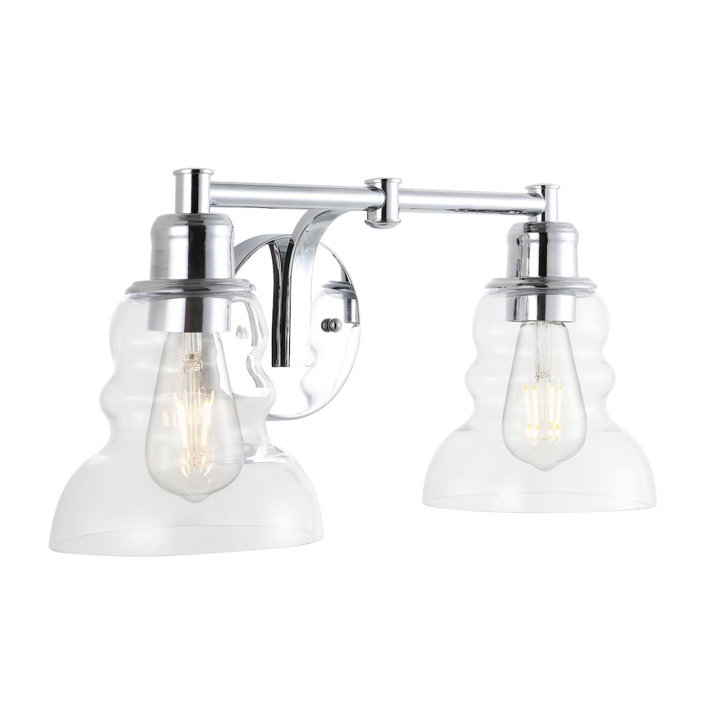 Manhattan Vintage Metal/Glass Industrial Rustic Led Vanity