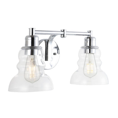 Manhattan Vintage Metal/Glass Industrial Rustic Led Vanity