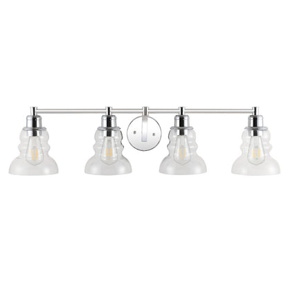 Manhattan Vintage Metal/Glass Industrial Rustic Led Vanity